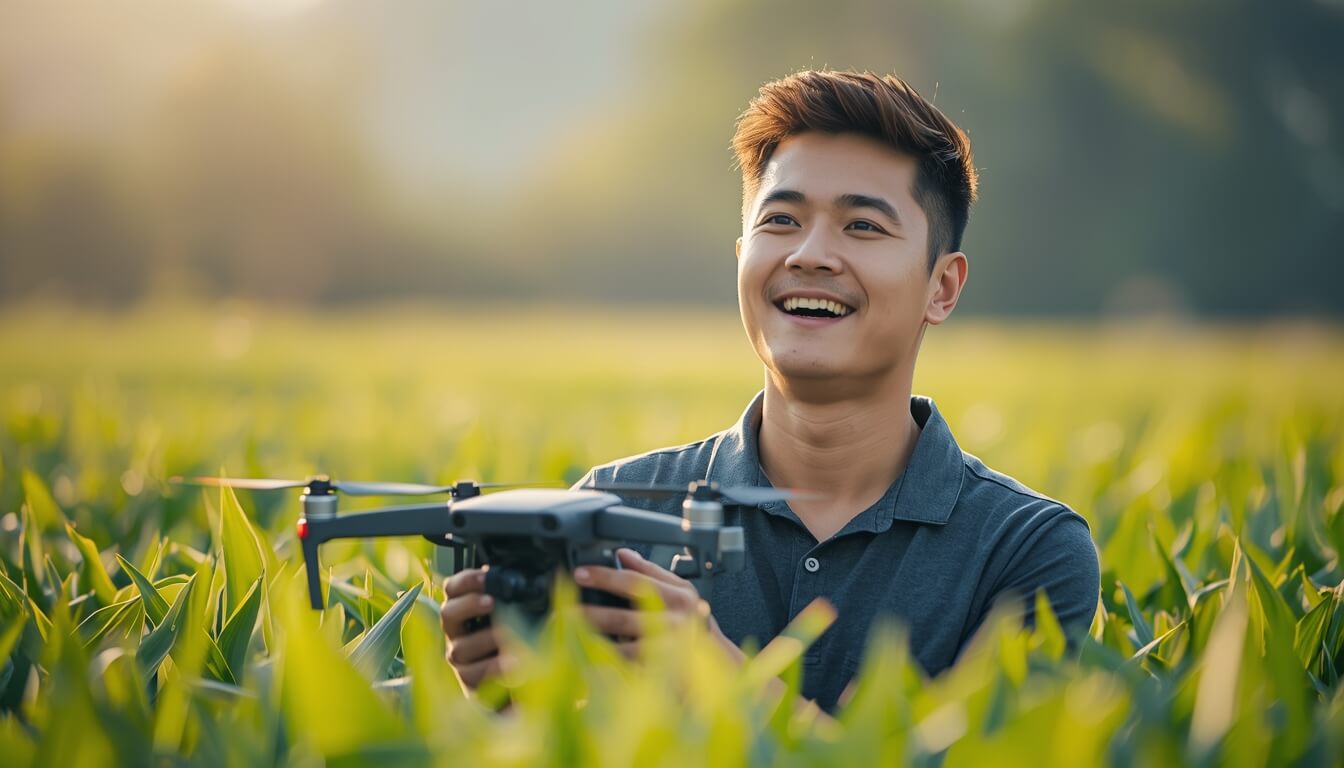 청년 후계농 지원사업으로 농사용 드론을 도입해 성공한 청년 농부