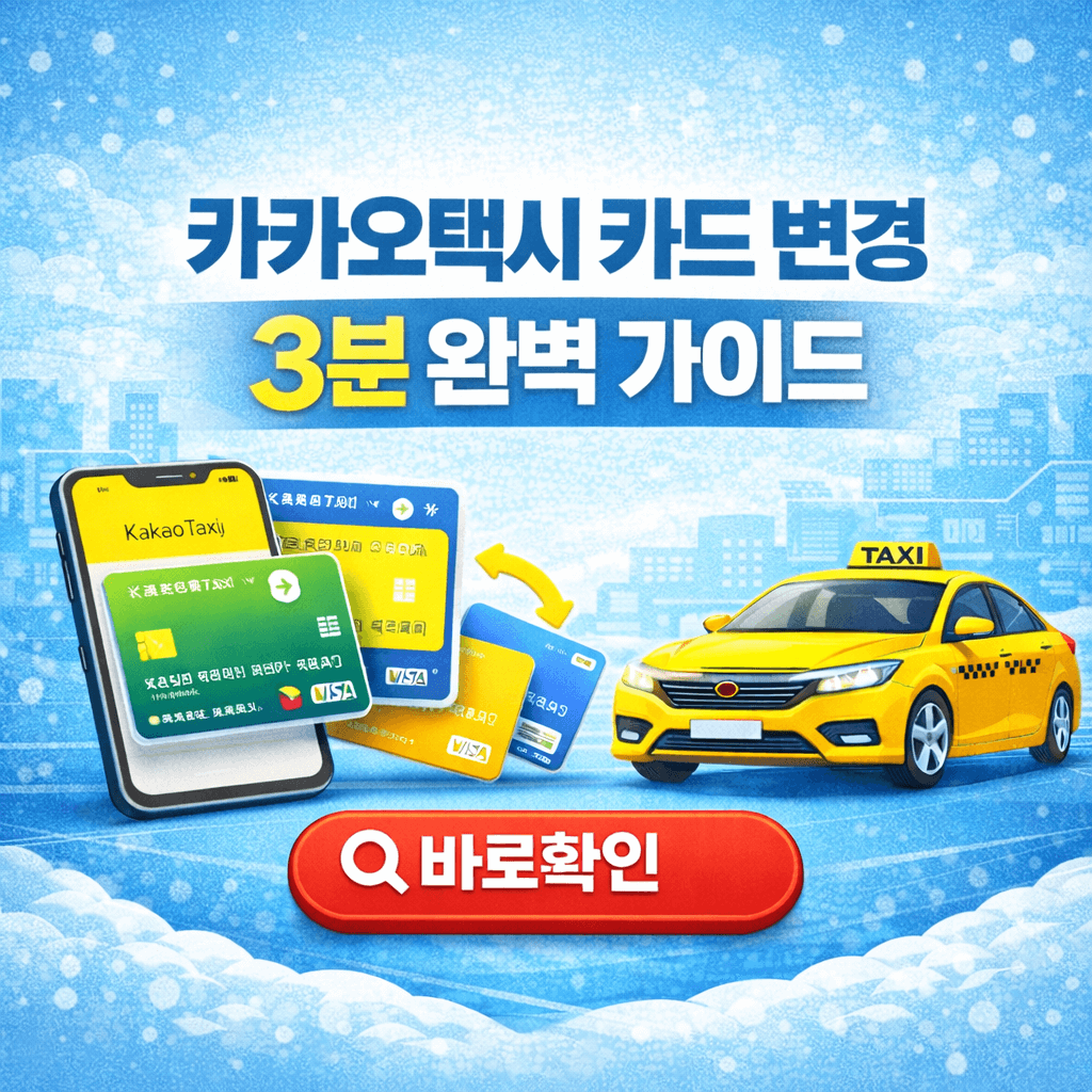카카오택시 카드 변경 3분 완벽 가이드