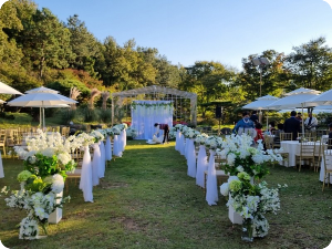  수목원 야외웨딩원 이미지 출처: 하늘빛 수목원 홈페이지 