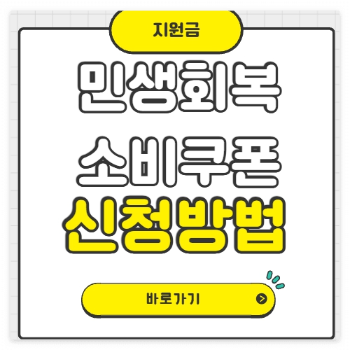 민생회복 소비쿠폰 신청방법