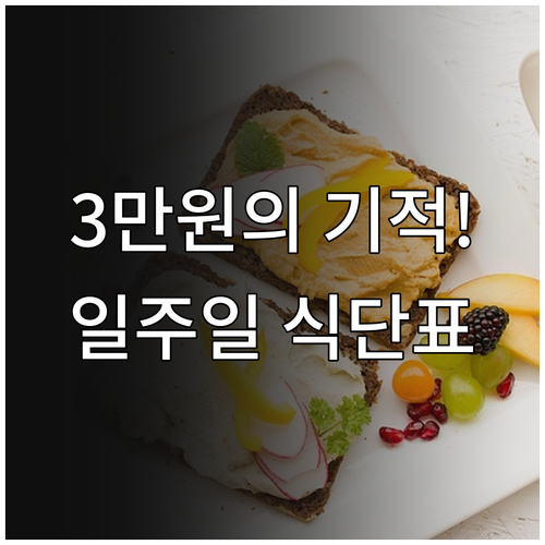 3만 원 일주일 다이어트 식단 장보기..