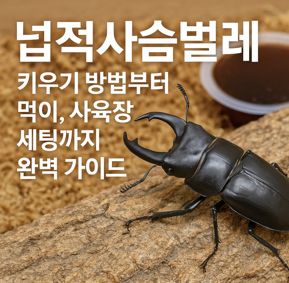 넓적사슴벌레 키우기 방법부터 먹이, 사육장 세팅까지 완벽 가이드