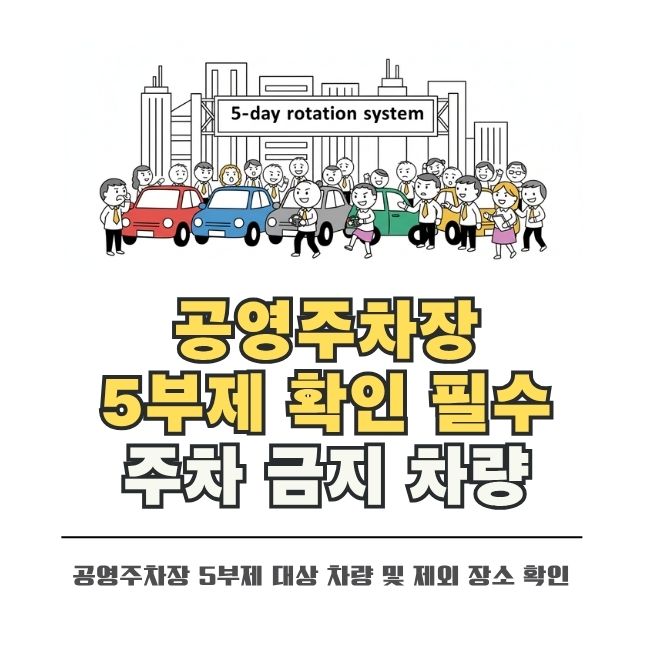 공영주차장 5부제 규정과 출입 가능 여부 확인