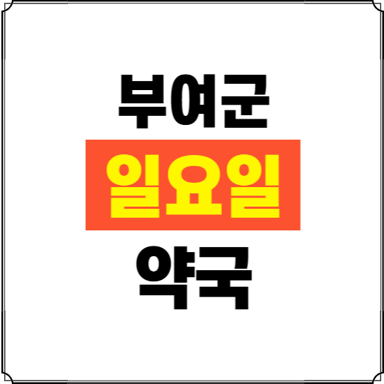 부여군 일요일 약국 ❘ 24시 휴일 주말 문여는 비상 당직 약국