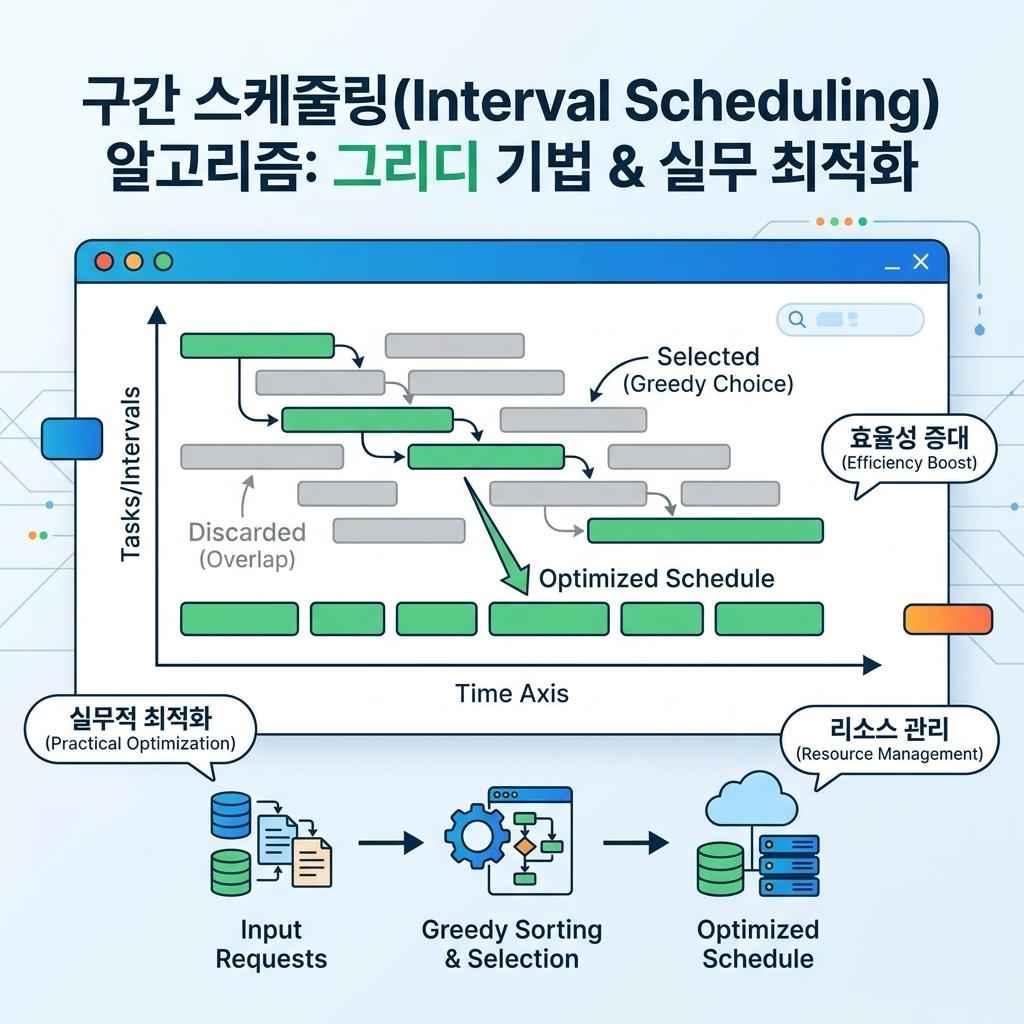 구간 스케줄링(Interval Scheduling) 알고리즘의 그리디 기법 활용 전략과 실무적 최적화