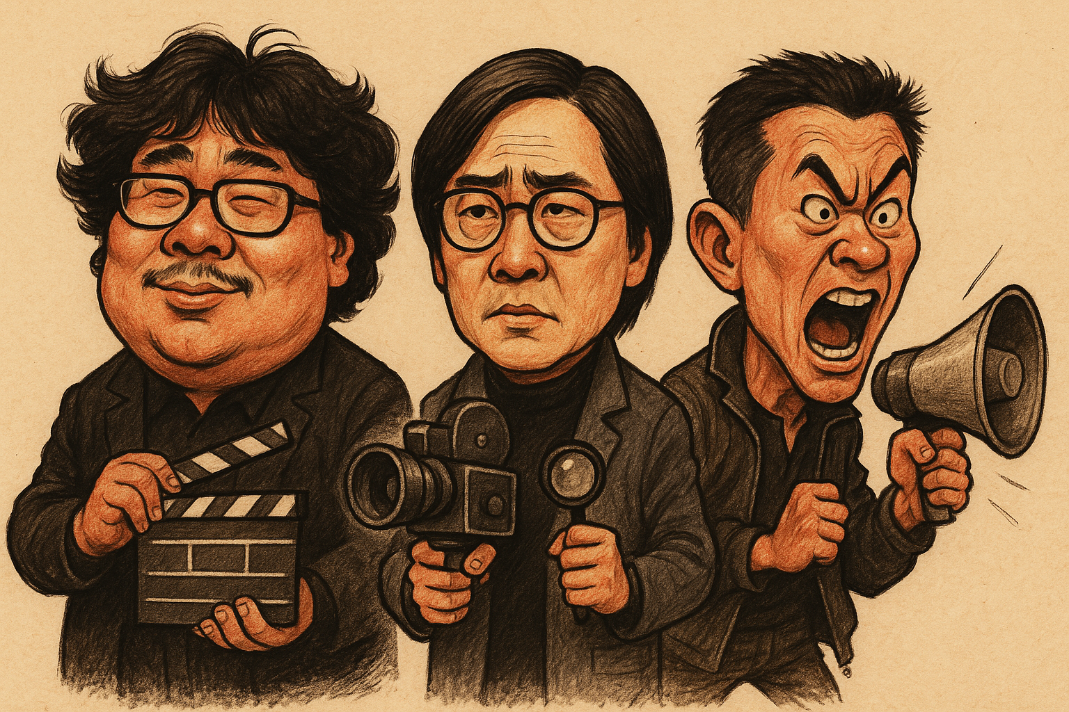 한국 영화감독 봉준호, 박찬욱, 류승완 대표작 관련