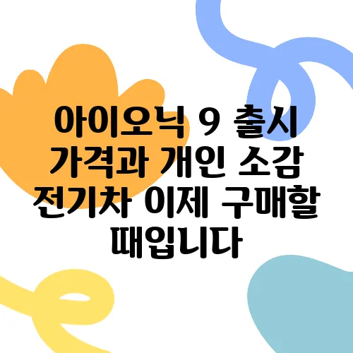 아이오닉 9 출시 가격과 개인 소감 전기차 이제 구매할 때입니다