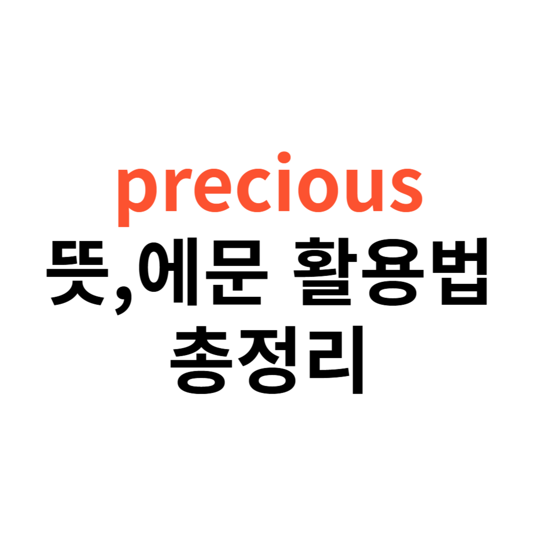precious 뜻