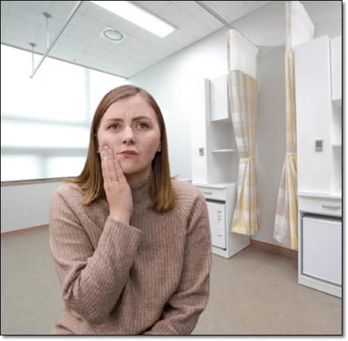 치통이 있는 여성