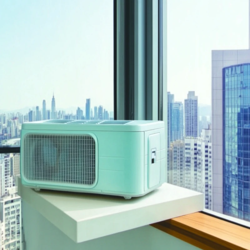 도심 아파트에서 창문형 에어컨이 조용하게 작동하여 현대적인 라이프스타일을 제공합니다. 사운드 조절 기능과 세련된 디자인으로 평화로운 실내 환경을 조성합니다.