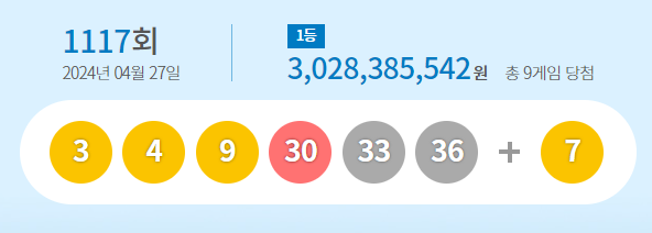 로또 당첨 번호