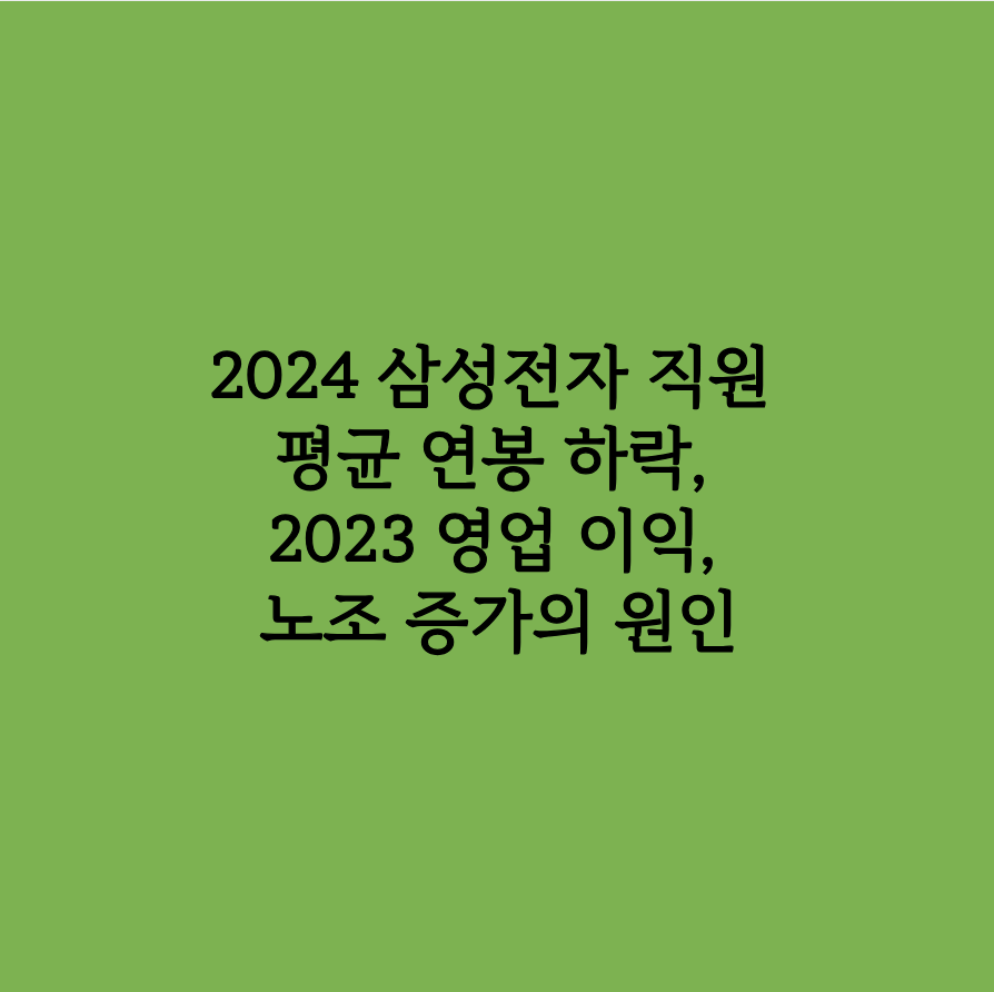 2024 삼성전자 직원 평균 연봉 하락