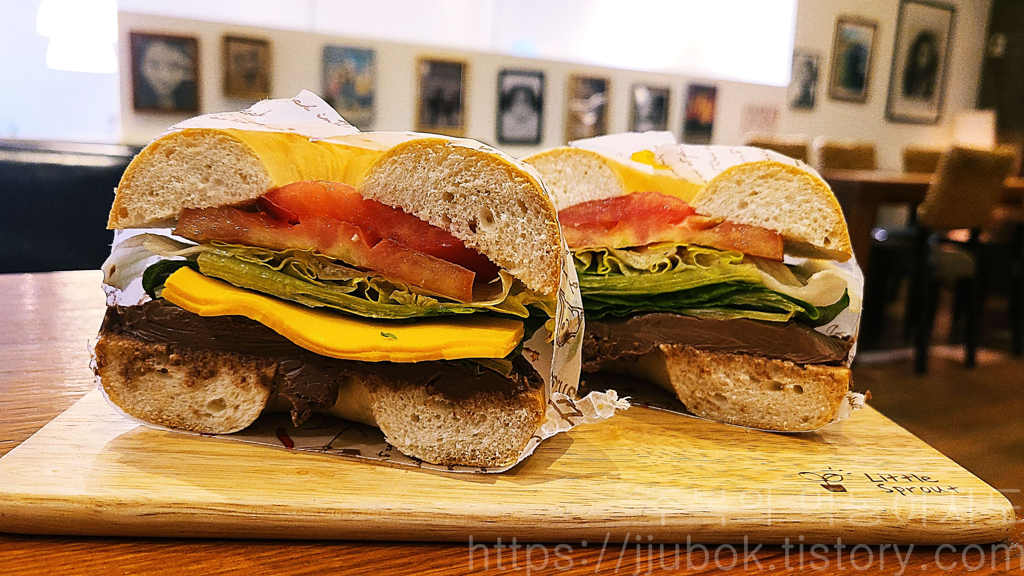 카페-리틀-포레스트-크림치즈-샌드위치