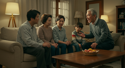 냉장고에 리모컨을 넣어둔 노인