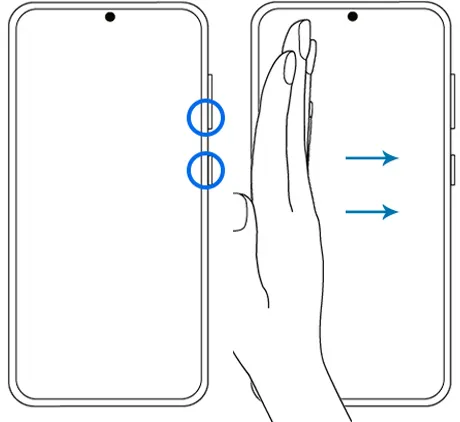 갤럭시 S25 손으로 캡쳐