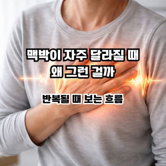 맥박이 느리거나 빠를 때 일상에서 먼저 살펴볼 흐름을 차분히 생각하는 장면