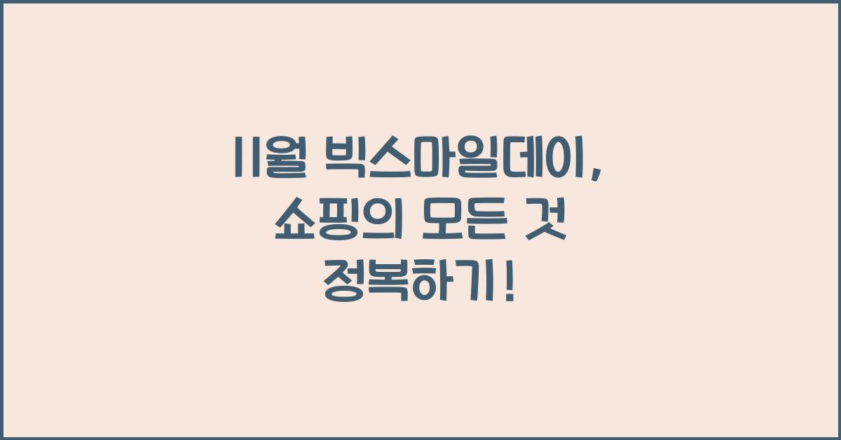 11월 빅스마일데이