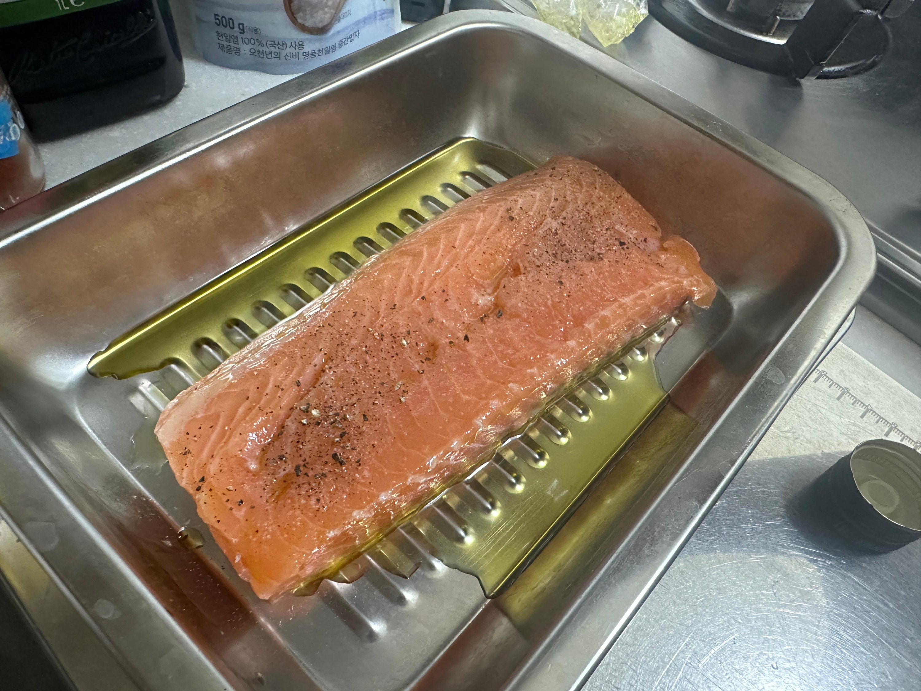 연어스테아크준비