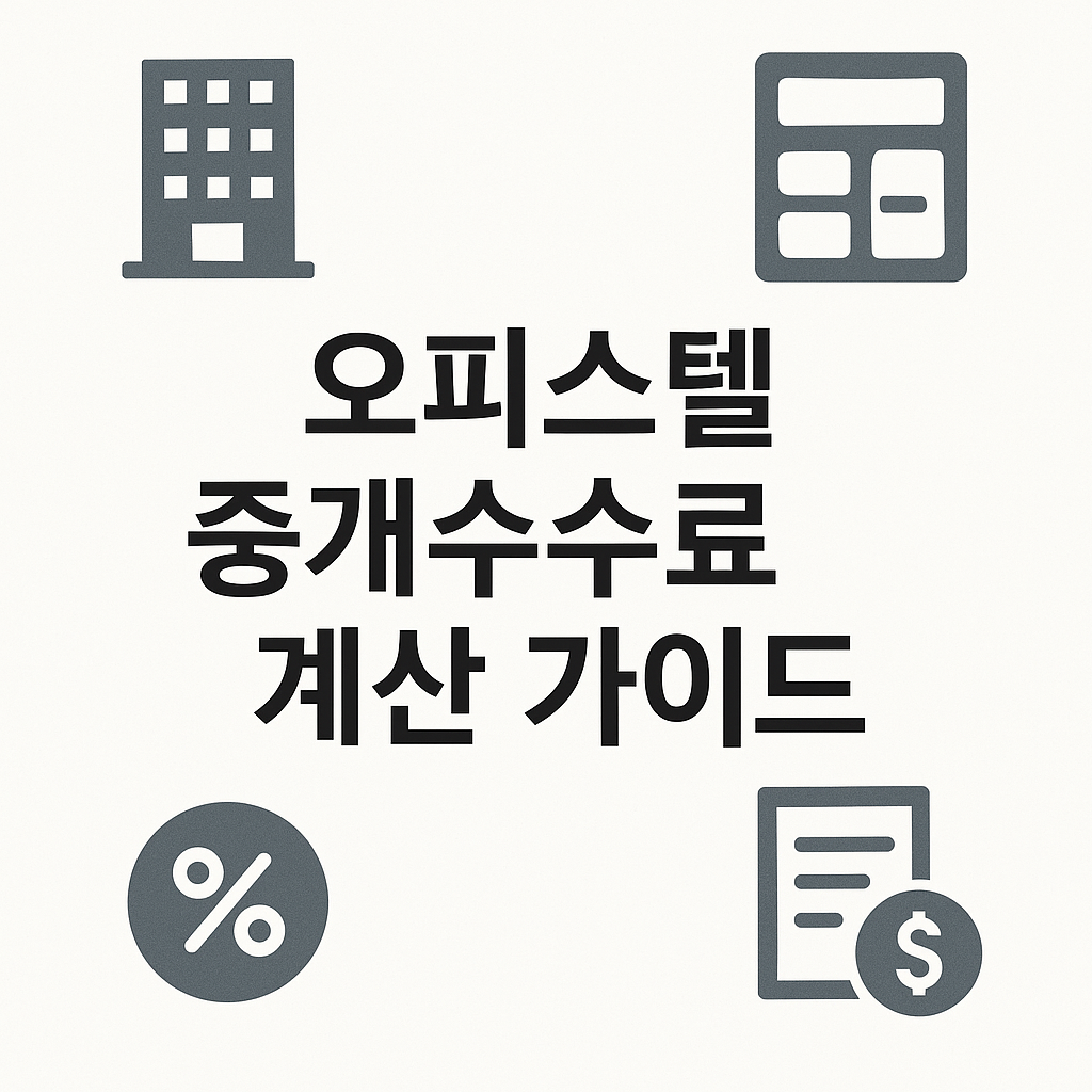 부동산 중개수수료 계산법