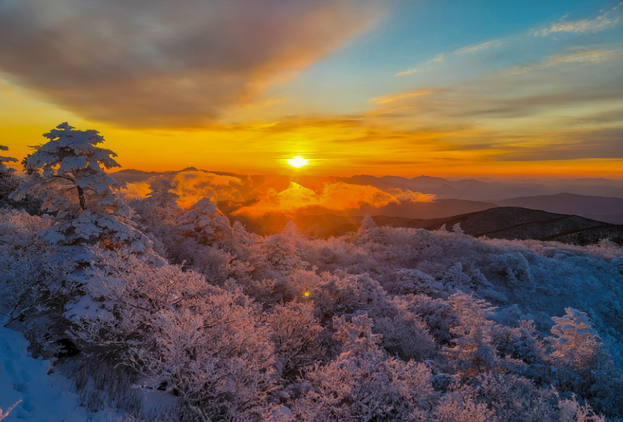 무주 덕유산 일출