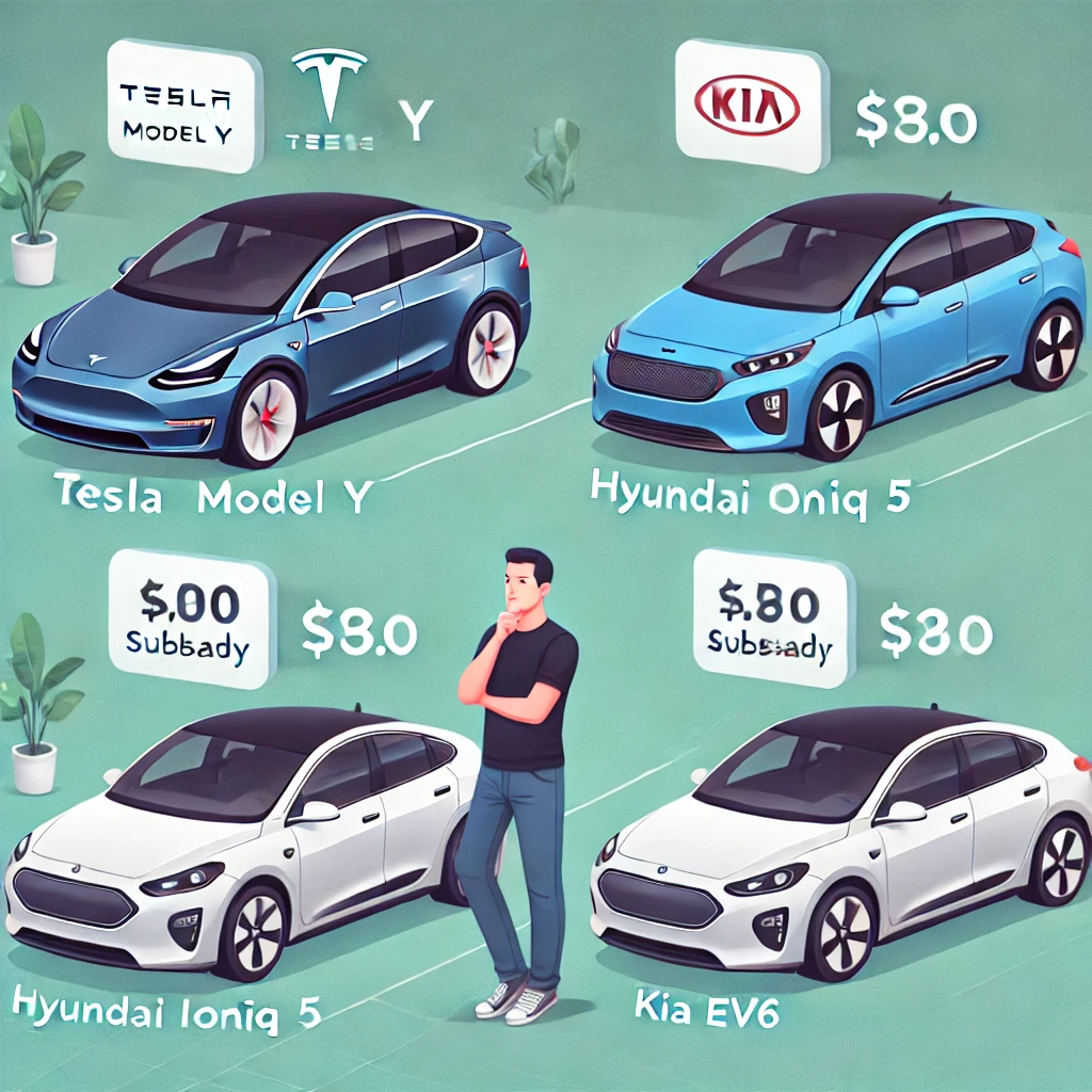테슬라, 아이오닉 보조금 관련 이미지