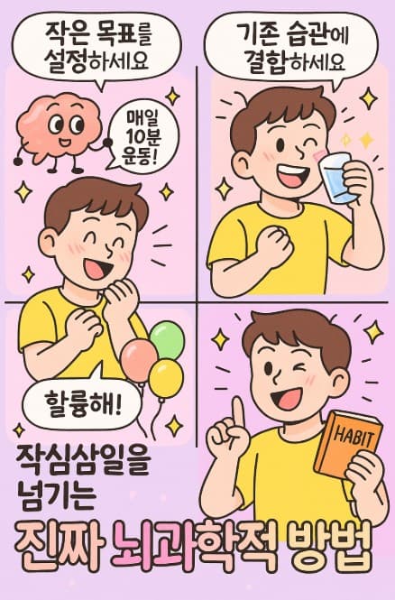 작심삼일을 넘기는 진짜 뇌과학적 방법