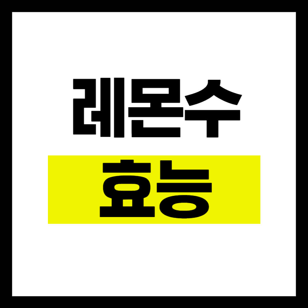 레몬수-효능