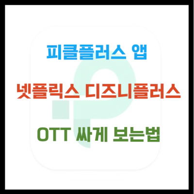 피클플러스 앱 넷플릭스 디즈니플러스 OTT 싸게 봅시다