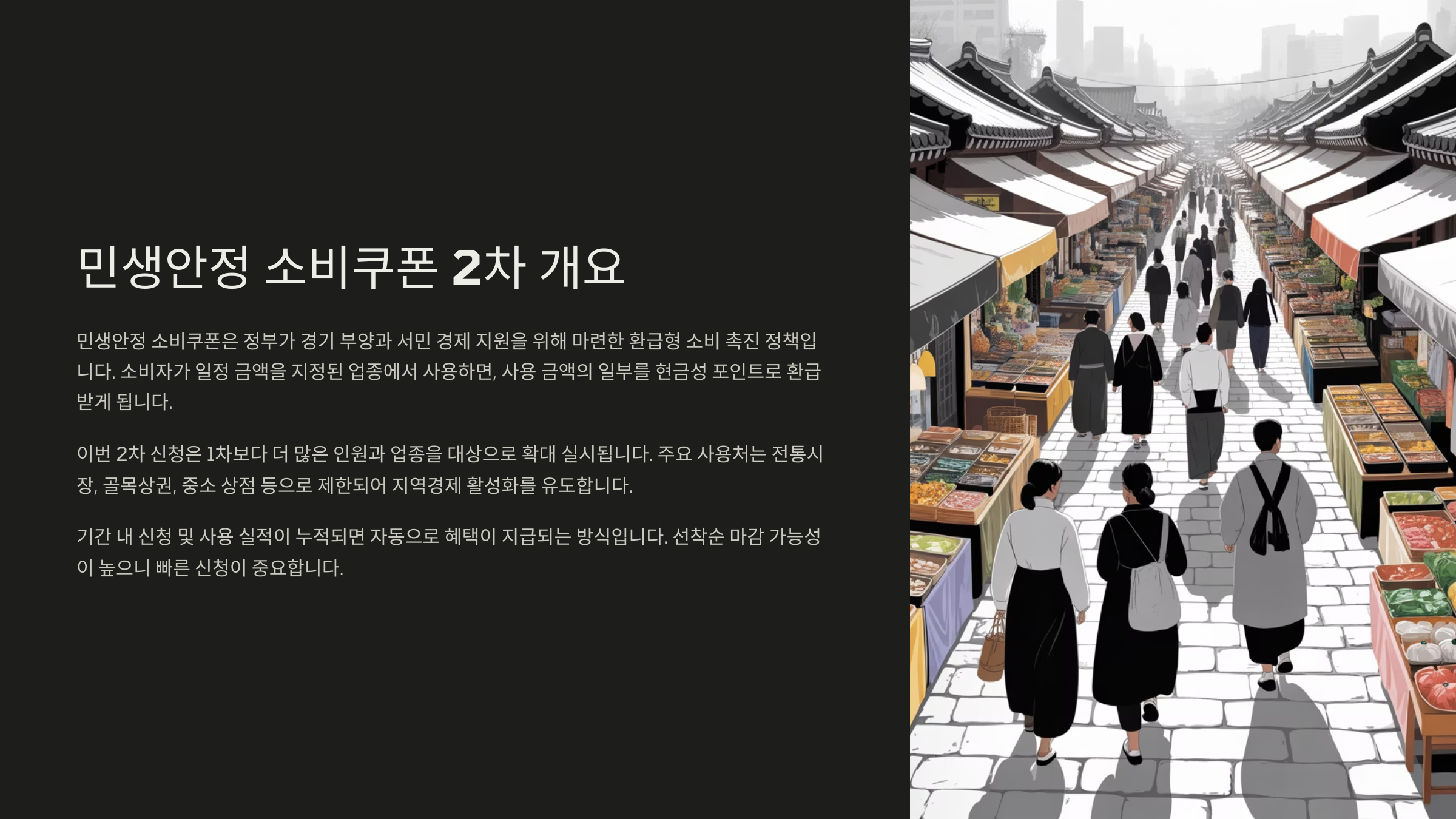 민생안정 소비쿠폰 2차 개요