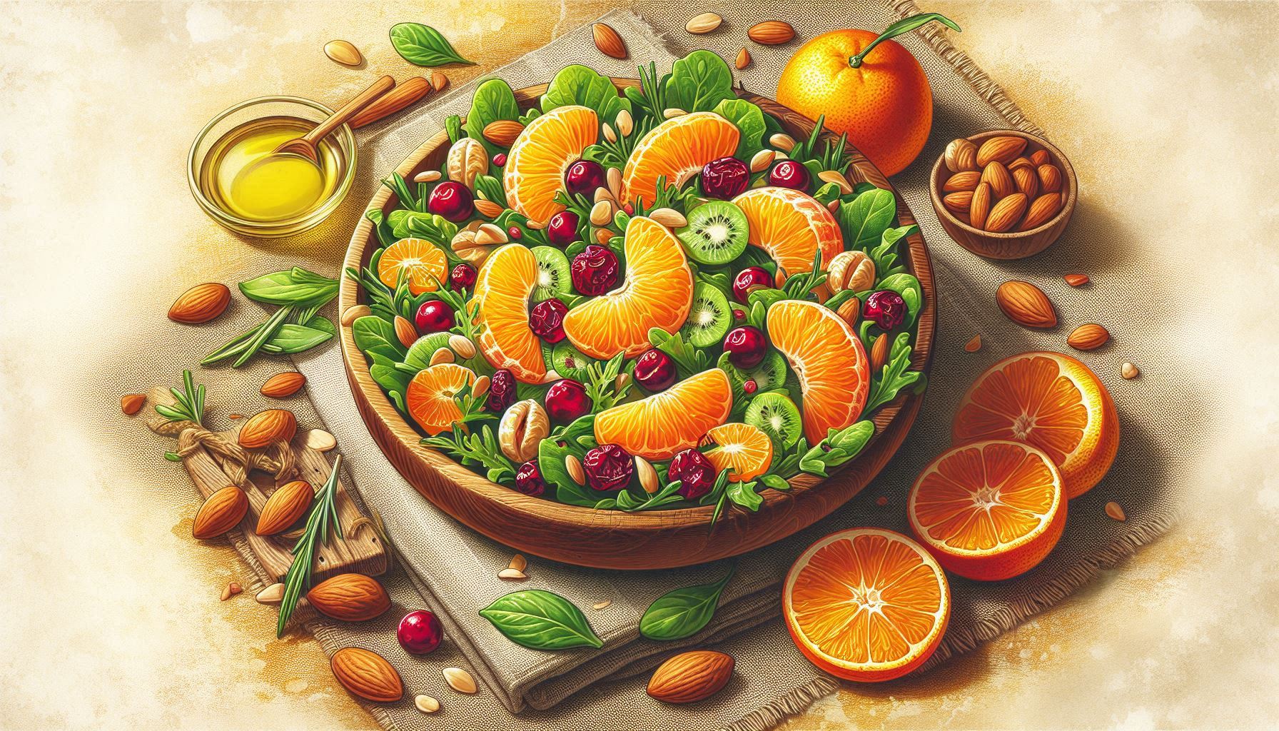 귤 크랜베리 샐러드