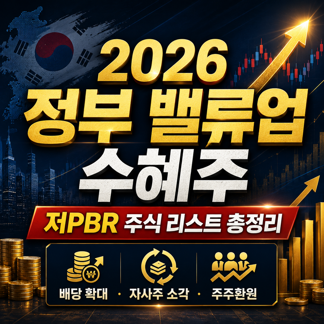 2026 정부 밸류업 수혜주 저 PBR 주식 리스트