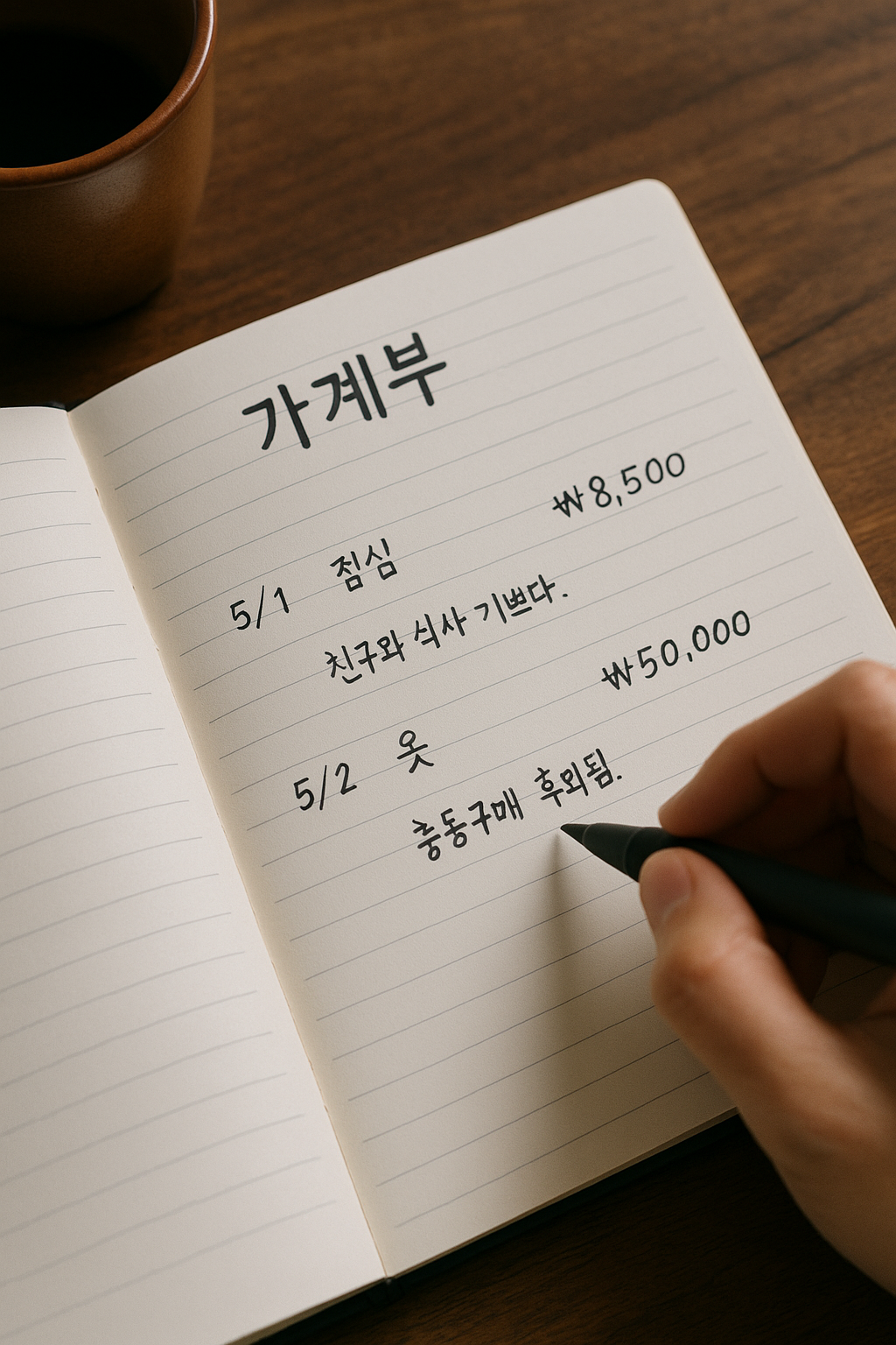 감정형 가계부 사진