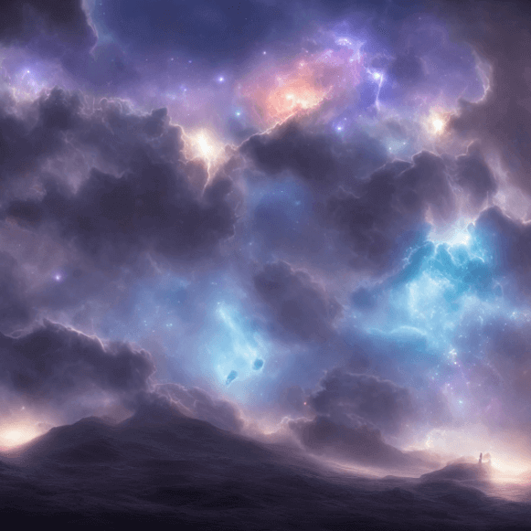 신비로운 보라색의 하늘