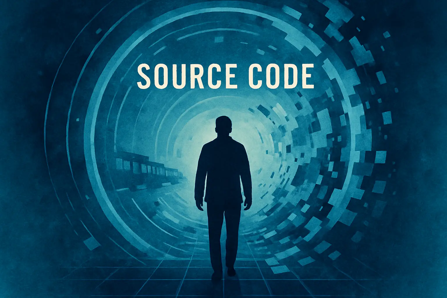 영화 소스코드 일러스트 이미지