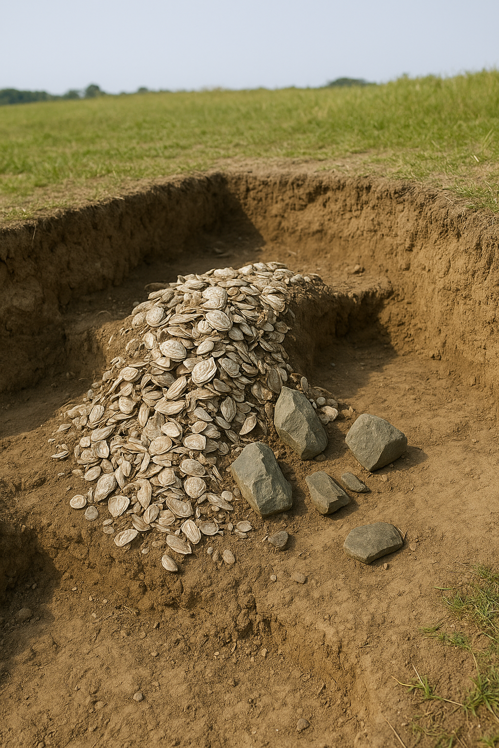 초락도리 패총 유적 사진