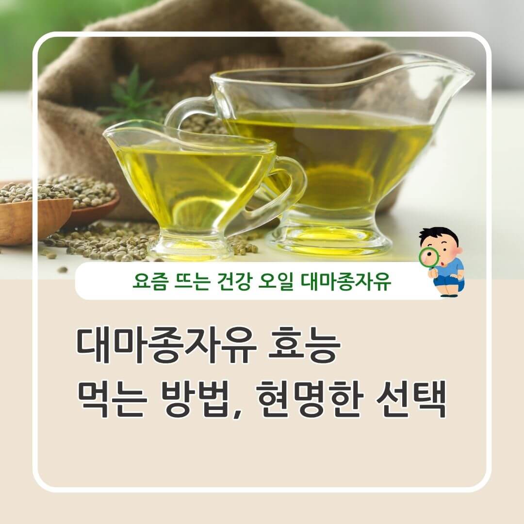 대마종자유 효능 섭취 방법
