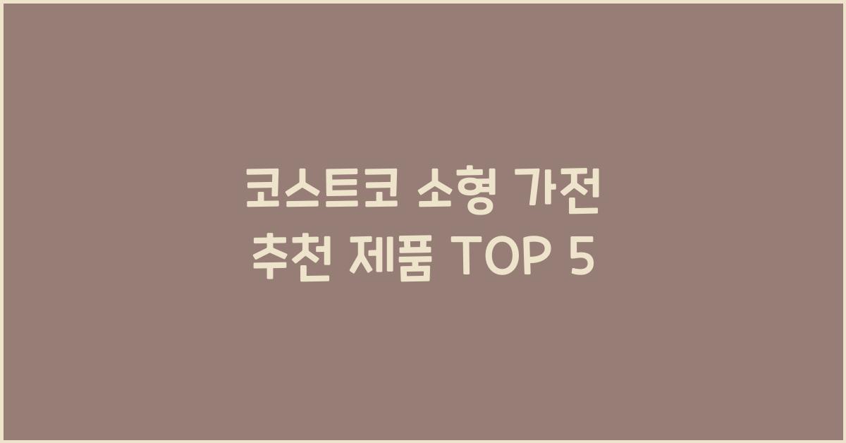 코스트코 소형 가전
