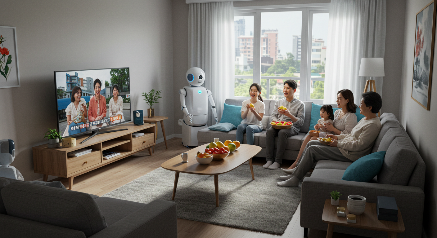 가족과 함께 보낸느 저녁 일상 AI