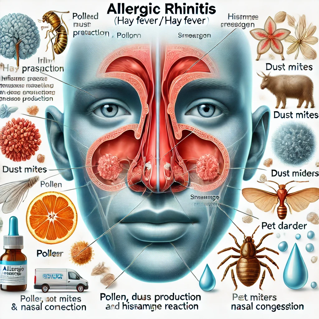 비염에 대한 사람코구조 의학적인 이미지