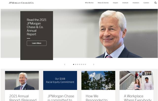 JP모건 체이스 홈페이지 : https://www.jpmorganchase.com/