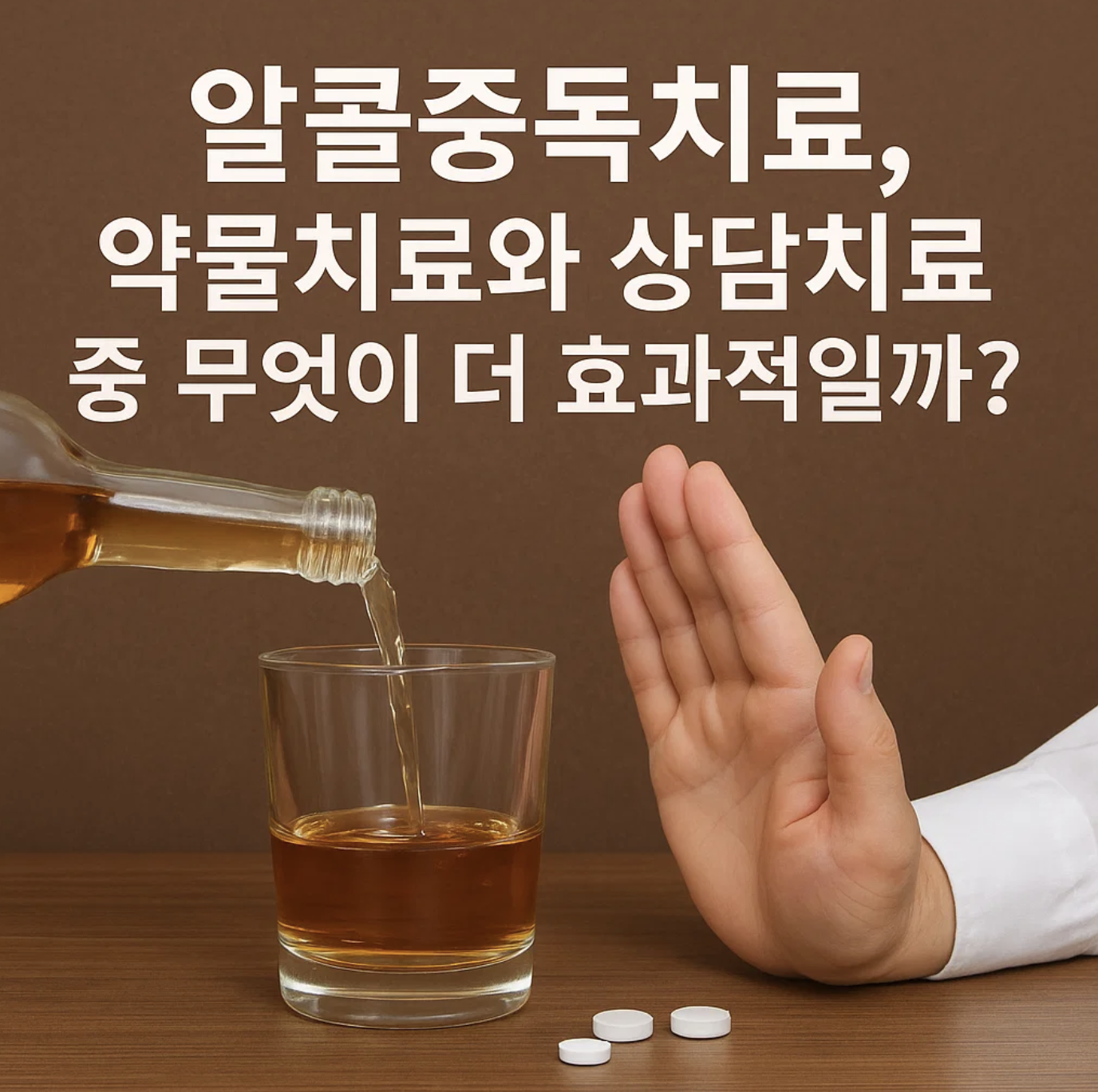 알콜중독치료, 약물치료와 상담치료 중 무엇이 더 효과적일까?