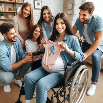 임신한 장애 여성