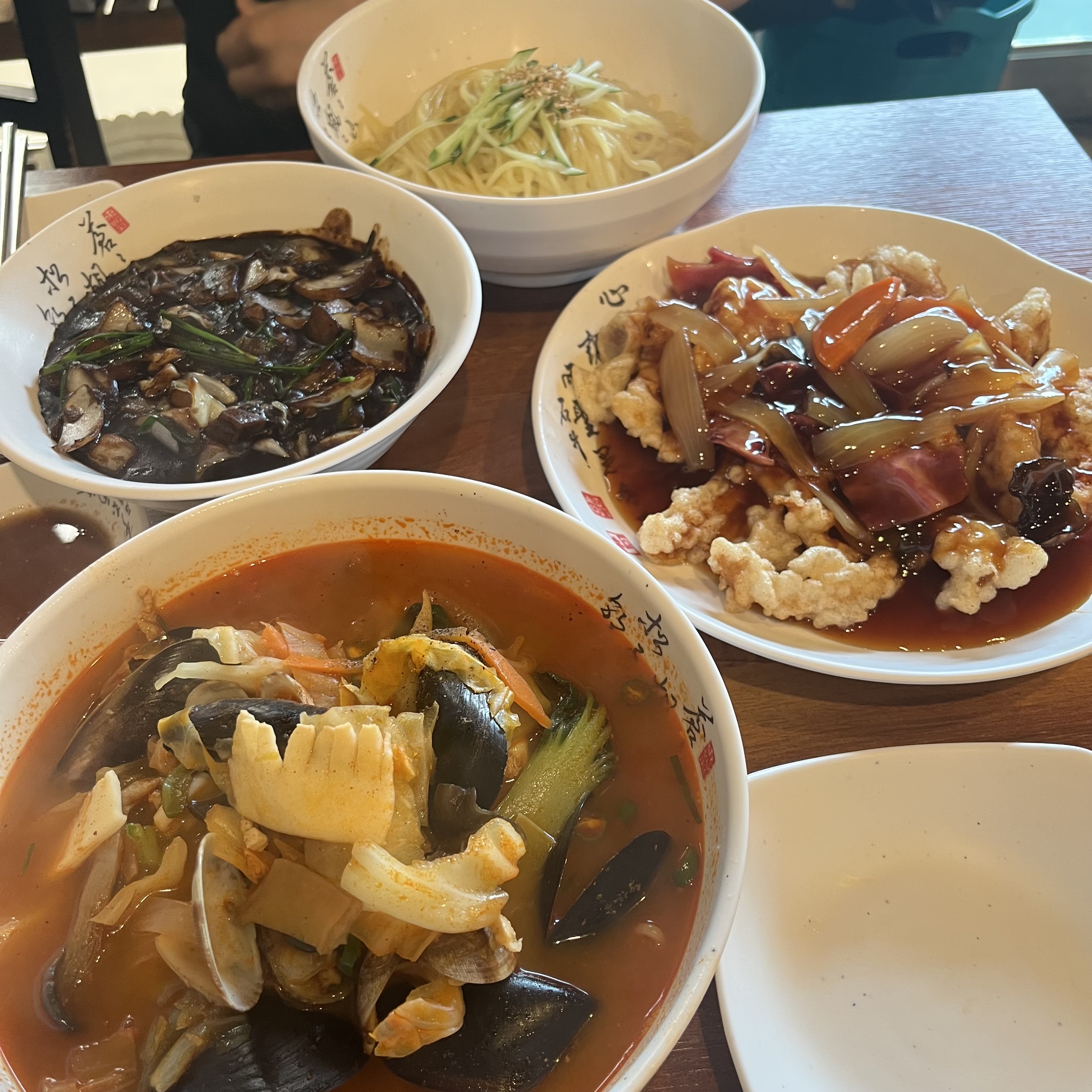 주문한 메뉴들 사진