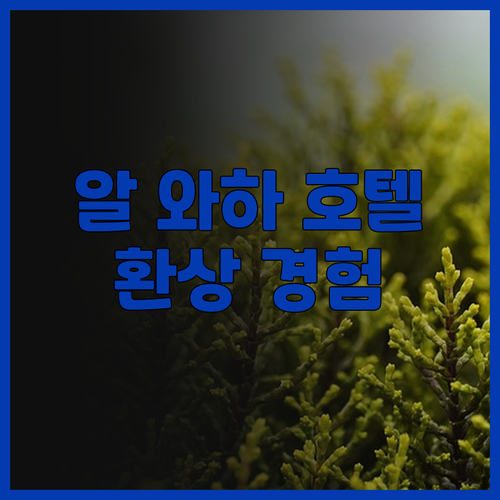 치어풀 알 와하 운이자 호텔.. 훌륭..