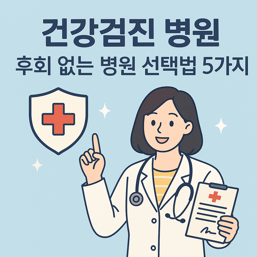 건강검진 병원 후회 없는 병원 선택법 5가지