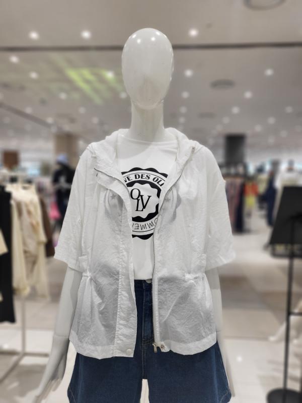 올리브데올리브 허리 스트링 썸머 반소매 점퍼 YW3MM486