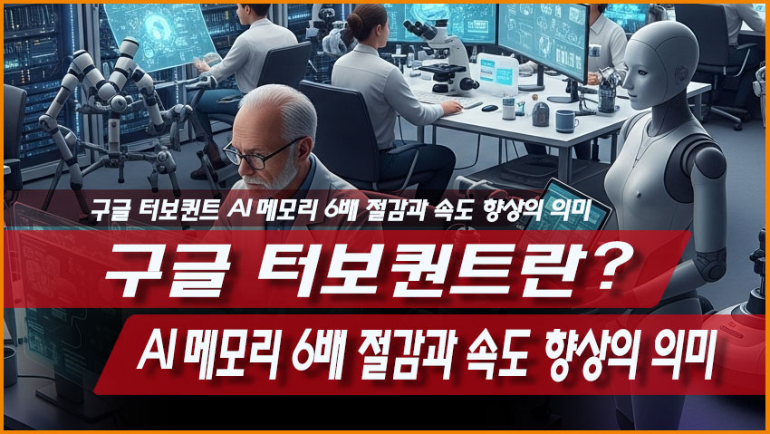 구글 터보퀸트란? AI 메모리 6배 절감과 속도 향상의 의미