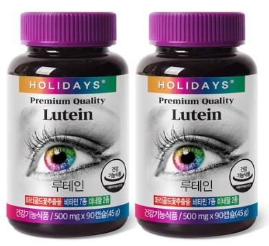 홀리데이즈 눈건강 루테인, 45g, 2개, 90정