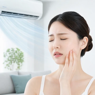 냉방 환경으로 피부당김 심해진 모습9