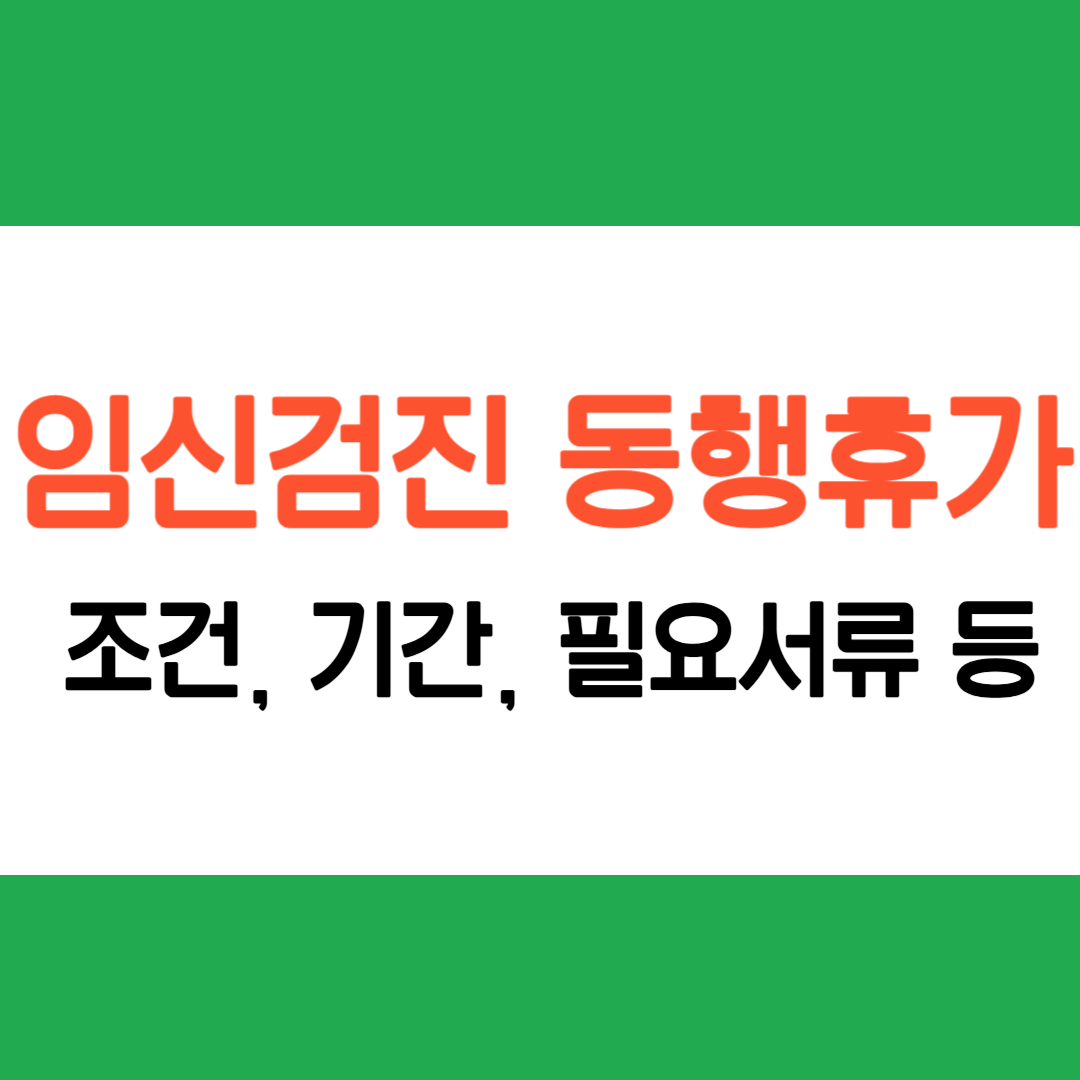 임신 검진 동행 휴가